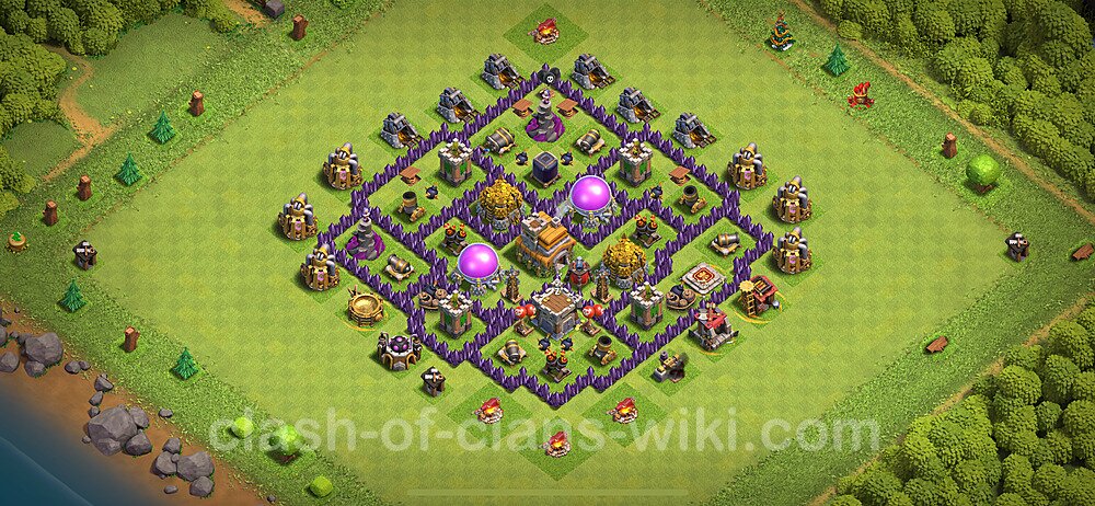 Base plan TH7 Max Levels with Link, Anti Everything for Farming 2024, #2020