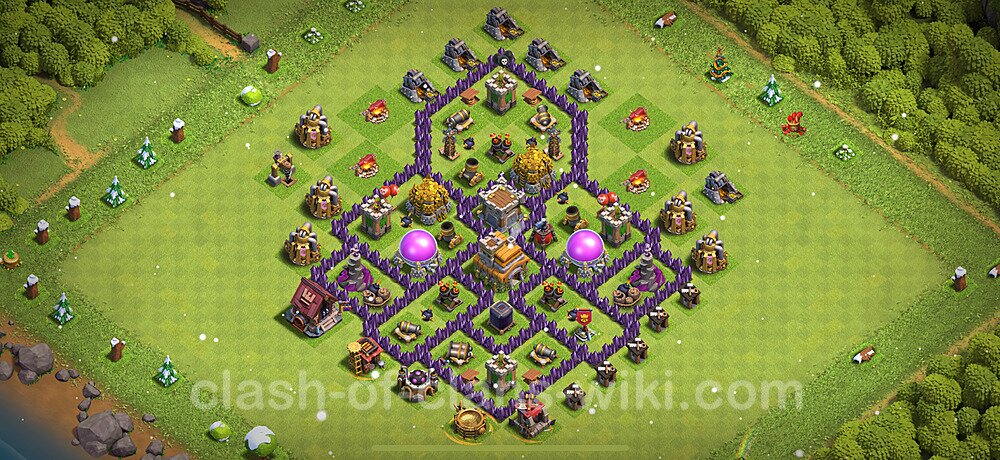 Diseño de aldea para farming Ayuntamiento 7 Copiar, Anti 3 Estrellas - COC TH7 Perfecta Distribucion 2025 + Enlace, #2431