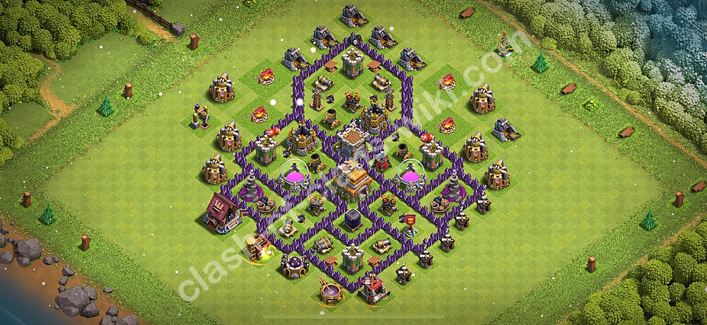 Gute Base für Farm RH7 + Link, Anti 3 Sterne 2025 - COC Rathaus 7, #2431