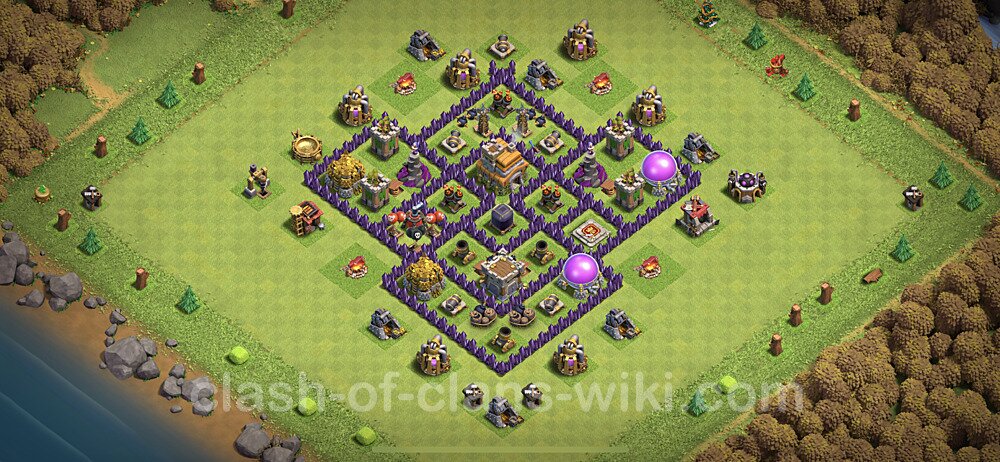 Base plan TH7 (design / layout) with Link, Anti Everything for Farming, #483