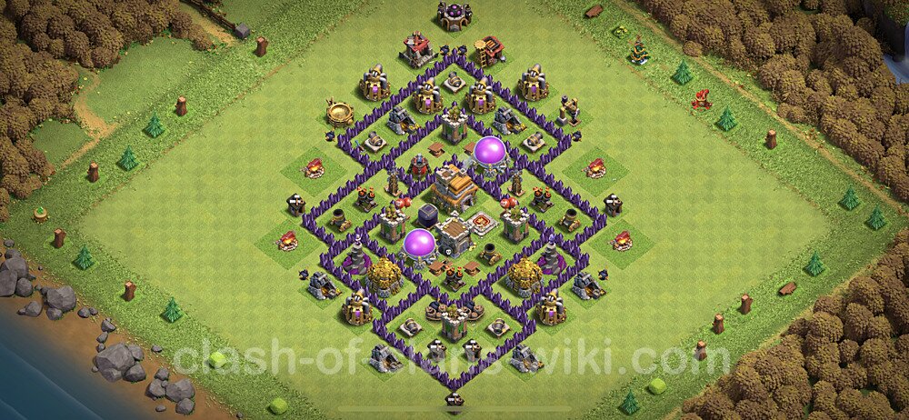 Base plan TH7 Max Levels with Link, Anti 3 Stars, Anti Everything for Farming, #485