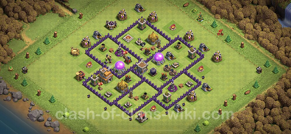 Base plan TH7 Max Levels with Link for Farming, #491