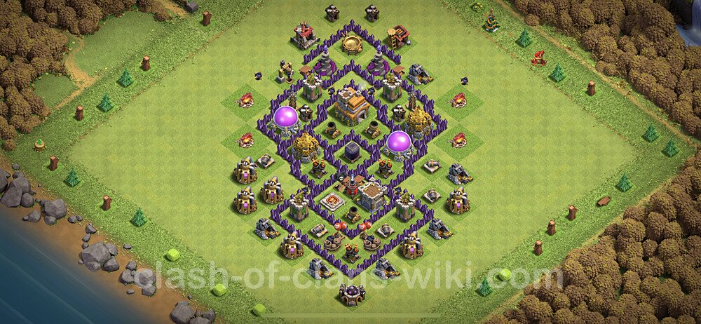 Base plan TH7 Max Levels with Link, Anti Everything, Hybrid for Farming, #494