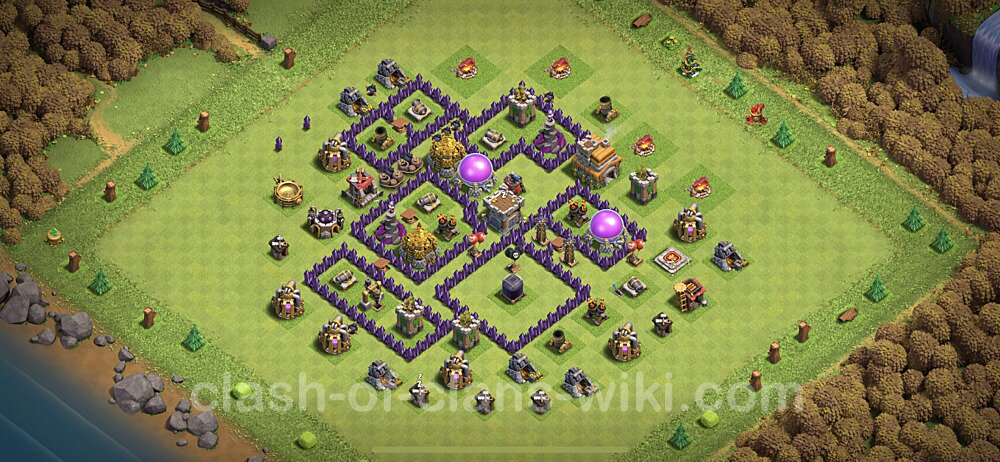 Base plan TH7 Max Levels with Link, Anti Everything for Farming, #496