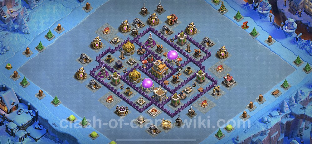 Base plan TH7 (design / layout) with Link, Anti Everything for Farming, #508