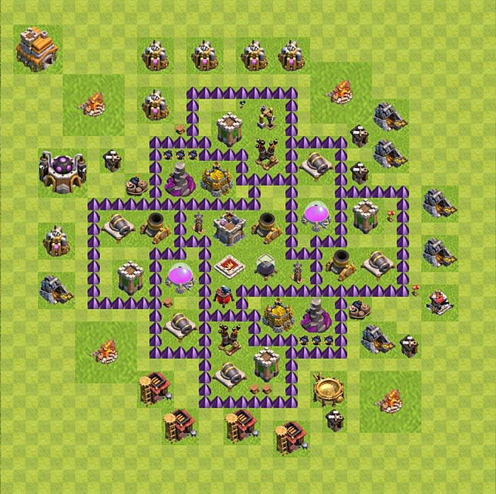 Base plan TH7 (design / layout) for Farming, #89