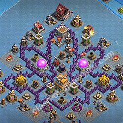 Top Troll Base HDV 7 + Lien (Link) 2026 - Funny Hôtel de Ville 7 Base Copier, #12