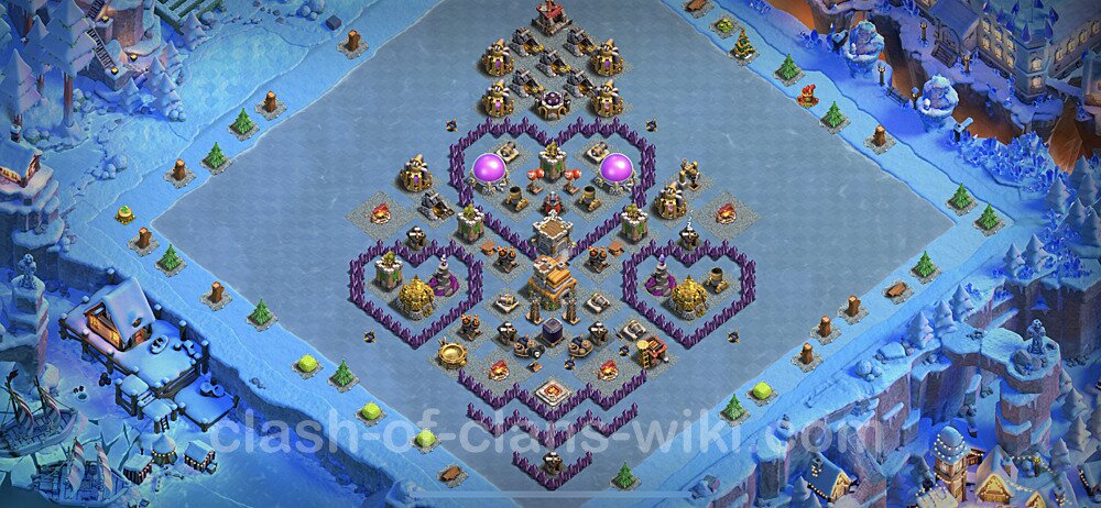 TH7 Troll Base Plan with Link, Copy Town Hall 7 Funny Art Layout, #10