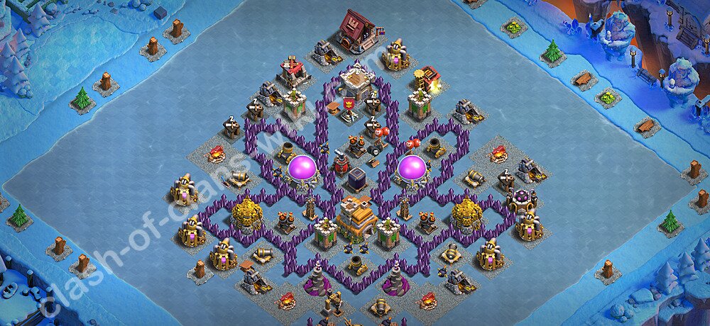 Base Troll TH7 dengan Link, Salin Tata Letak Seni Lucu Balai Kota 7 2026, #12