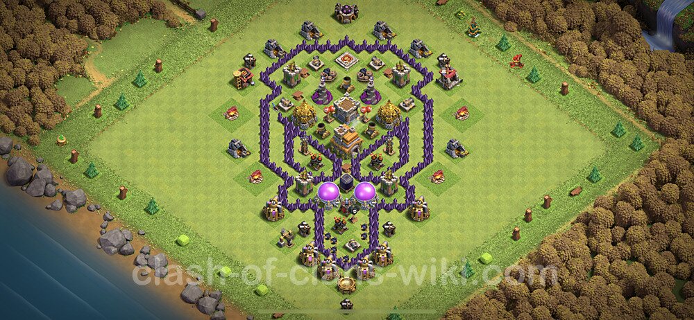 TH7 Troll Base Plan with Link, Copy Town Hall 7 Funny Art Layout, #4