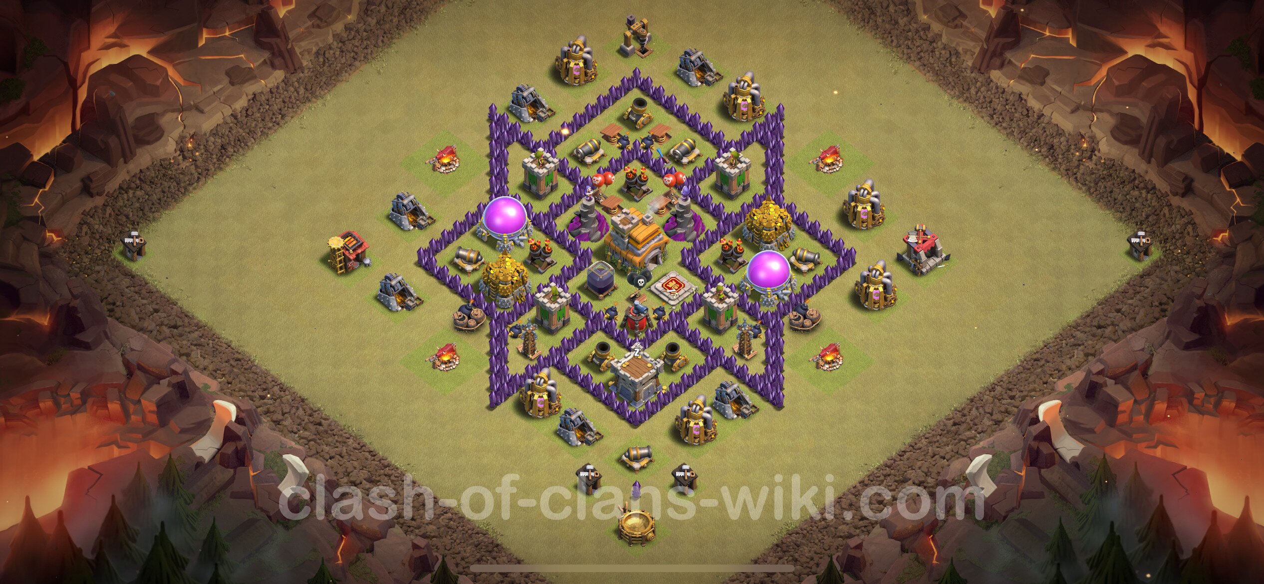 Meilleur Base de Guerre Hôtel de Ville niveau 7 + Lien (Link), Anti 3