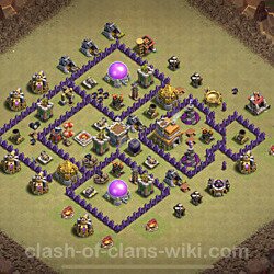 Base plan (layout), Town Hall Level 7 for clan wars (#12)