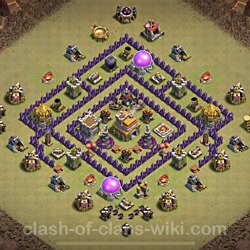 Base plan (layout), Town Hall Level 7 for clan wars (#13)