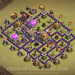 Die Clan War Base RH7 + Link, Anti Alles, Hybrid - COC Rathaus Level 7 Kriegsbase (CK / CW), #1811