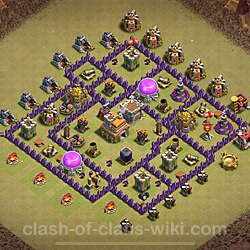 TH7 Max Levels War Base Plan with Link, Anti Everything, Copy Town Hall 7 CWL Design, #1940