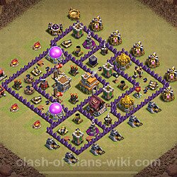 Die Maximal Clan War Base RH7 + Link, Anti Alles - COC Rathaus Level 7 Kriegsbase (CK / CW), #1956