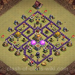 Base plan (layout), Town Hall Level 7 for clan wars (#2004)