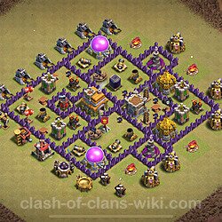 Base plan (layout), Town Hall Level 7 for clan wars (#2006)