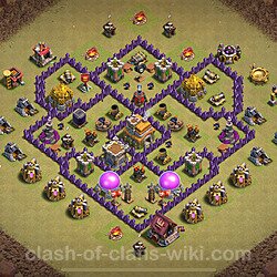 Base plan (layout), Town Hall Level 7 for clan wars (#2023)