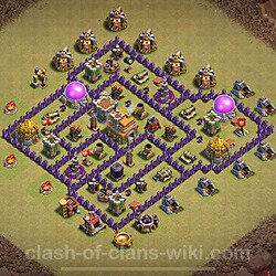 Base plan (layout), Town Hall Level 7 for clan wars (#2110)