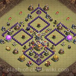 Base plan (layout), Town Hall Level 7 for clan wars (#3)