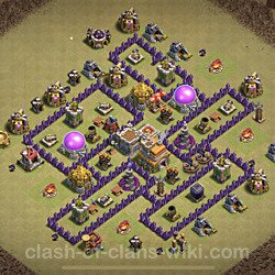 Base plan (layout), Town Hall Level 7 for clan wars (#33)