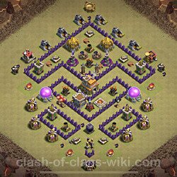 Base plan (layout), Town Hall Level 7 for clan wars (#35)