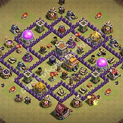 TH7 Anti 2 Stars War Base Plan with Link, Anti Everything, Copy Town Hall 7 CWL Design 2026, #4