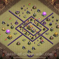 Base plan (layout), Town Hall Level 7 for clan wars (#41)
