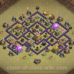 Base plan (layout), Town Hall Level 7 for clan wars (#43)