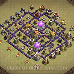 Base plan (layout), Town Hall Level 7 for clan wars (#45)