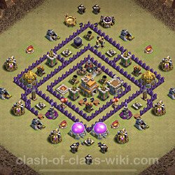 Base plan (layout), Town Hall Level 7 for clan wars (#50)