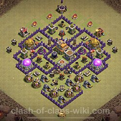Base plan (layout), Town Hall Level 7 for clan wars (#54)