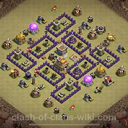 Base plan (layout), Town Hall Level 7 for clan wars (#55)