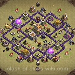 Base plan (layout), Town Hall Level 7 for clan wars (#56)