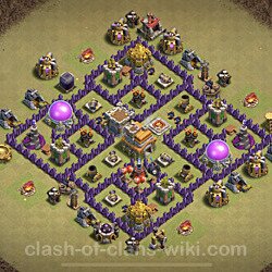 Base plan (layout), Town Hall Level 7 for clan wars (#6)
