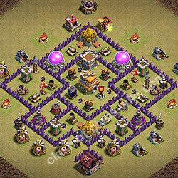 Diseño de aldea para Guerra al Maximo Ayuntamiento 7 Copiar, Anti Todo, Híbrido - Full COC TH7 Perfecta Distribucion 2026 + Enlace, #60