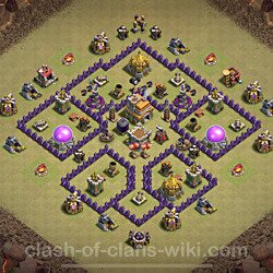 Base plan (layout), Town Hall Level 7 for clan wars (#62)