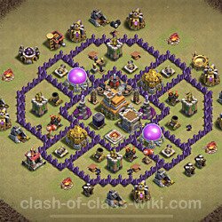 Base plan (layout), Town Hall Level 7 for clan wars (#64)