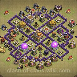 Base plan (layout), Town Hall Level 7 for clan wars (#66)