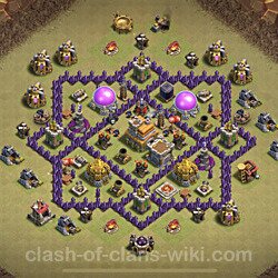 Base plan (layout), Town Hall Level 7 for clan wars (#68)