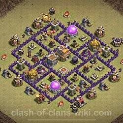 Base plan (layout), Town Hall Level 7 for clan wars (#7)