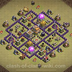 Base plan (layout), Town Hall Level 7 for clan wars (#76)