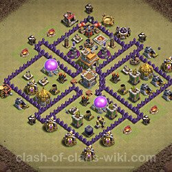 Base plan (layout), Town Hall Level 7 for clan wars (#84)