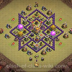 Die Clan War Base RH7 + Link 2024 - COC Rathaus Level 7 Kriegsbase (CK / CW), #889