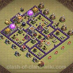 Base plan (layout), Town Hall Level 7 for clan wars (#91)