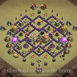 Base plan (layout), Town Hall Level 7 for clan wars (#92)