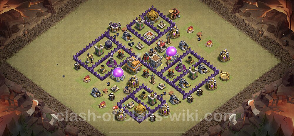 TH7 War Base Plan with Link, Copy Town Hall 7 Design 2020, #10