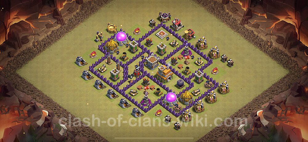 Die Anti 2 Sterne Clan War Base RH7 + Link, Anti Alles 2024 - COC Rathaus Level 7 Kriegsbase (CK / CW), #1725