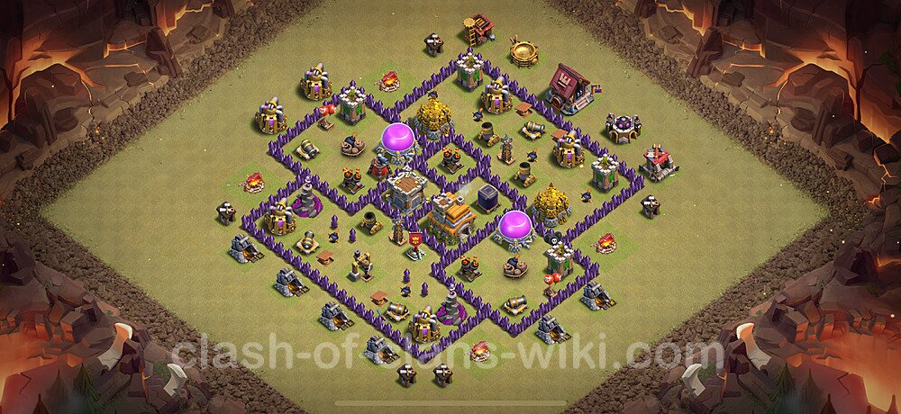 TH7 Max Levels War Base Plan with Link, Anti Everything, Copy Town Hall 7 CWL Design, #1769